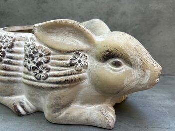 Adorable Rabbit Flower Pot For Indoor Plant Rabbit Gift, 8 of 9