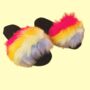 Rainbow Joy Fluffy Slippers, thumbnail 2 of 6