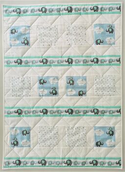 New Baby Blanket With Elephants, Baby Shower Gift, 5 of 12