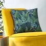 Luxury Super Soft Velvet Cushion Ferns Floral, thumbnail 6 of 8