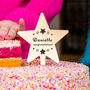 Personalised 'Congratulations' Gold Star Cake Topper, thumbnail 1 of 7