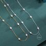 Natural Oval Pearl Choker Necklace In Sterling Silver, thumbnail 6 of 9