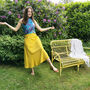 Annie Linen Blend Midi Skirt In Sunshine Yellow, thumbnail 5 of 5