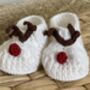 Baby Booties Handmade Crochet My First Christmas, thumbnail 6 of 7
