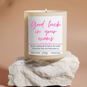 Personalised Good Luck Exams Candle Gift Set, 3 of 6