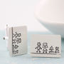 Personalised Cufflinks. Family Portrait Gift For Dad, thumbnail 3 of 12