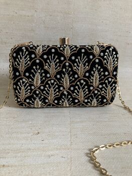 Black Velvet Handcrafted Clutch Bag, 3 of 10