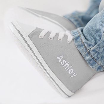 Personalised Grey High Top Trainers, 3 of 5