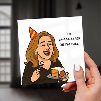 Go Easy On The Cake Card – Funny Singing Birthday Card, 3 of 6