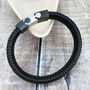 Tread Leather Bracelet Black, thumbnail 1 of 6