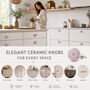 Lavender Bloom Round Shaped Ceramic Knob, thumbnail 9 of 9