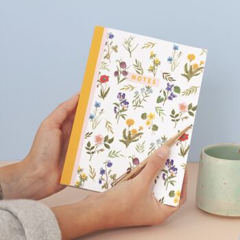 A5 Wild Flower Print Journal 100 Page Notebook, 9 of 10