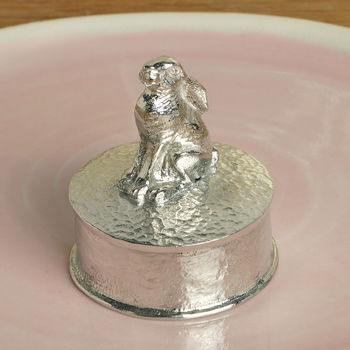Personalised Engraved Hare Pewter Trinket Box Gifts, 4 of 8