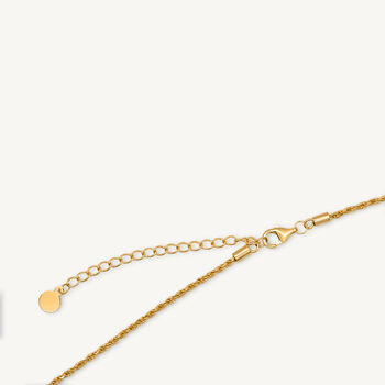 Twisted 14k Gold Plated Rope Chain Necklace, 4 of 4