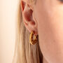 Chunky Gold Vermeil Plated Geometric Hoop Earrings, thumbnail 8 of 10