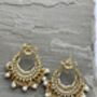 Elaiya Chandbali Gold Earrings, thumbnail 3 of 5