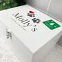Personalised White Wooden Santa Hat Paws Pet Christmas Eve Box Three Sizes 22cm | 27cm | 30cm, thumbnail 3 of 8