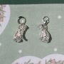 Sitting Cat Charm Sterling Silver, thumbnail 2 of 4