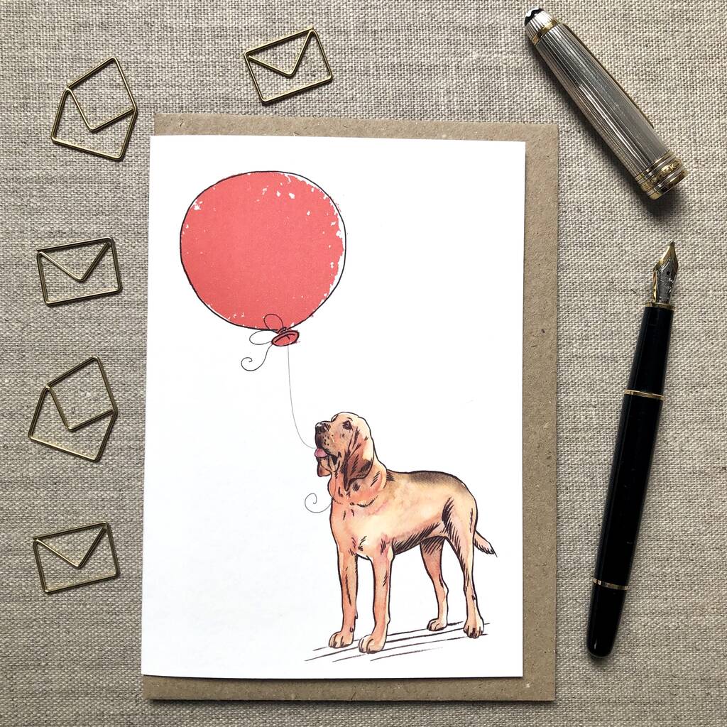 Personalised Bloodhound Dog Birthday Card, 1 of 6