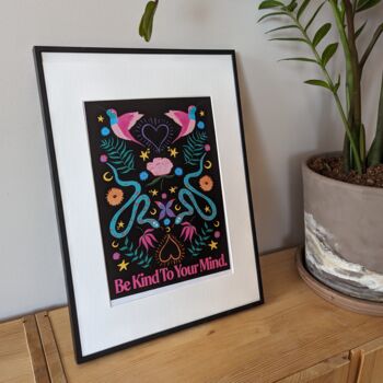 Be Kind To Your Mind Botanical Art Print, 5 of 6