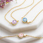 Gold Plated Enamel Disc Initial Necklace, thumbnail 4 of 10