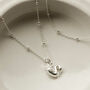 Sterling Silver Polished Swan Necklace, thumbnail 1 of 4