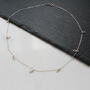 Leaf Petal Chain Necklace 9ct Gold Or Sterling Silver, thumbnail 3 of 5