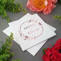 Rose Gold Trifold Wedding Invitations, thumbnail 5 of 5
