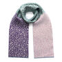 Leopard Block Colour Wool And Cashmere Scarf Pastel, thumbnail 2 of 2