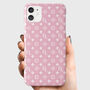 Personalised Pink Initials Pattern Phone Case, thumbnail 1 of 6