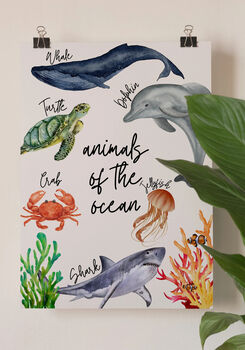 Animals Of The Ocean Children's Print, 3 of 4