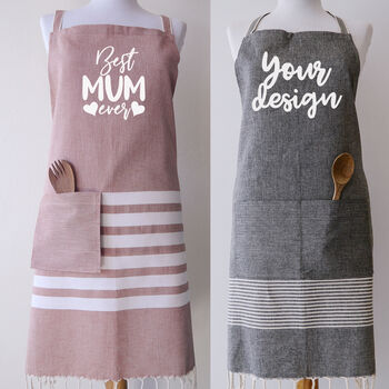 Personalised Cotton Apron, Tea Towels, Christmas Gift For Her, 5 of 11