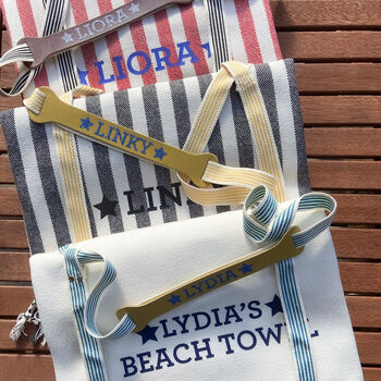 Personalised Gift, Beach Towel, Carrier Strap, 8 of 12