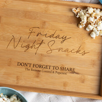 Personalised Sharing Snacks Bamboo Evening Tray, 2 of 6