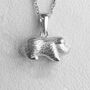 Baby Guinea Pig Necklace In Sterling Silver, thumbnail 2 of 11