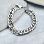 Chunky Stainless Steel Men's Curb Bracelet, thumbnail 3 of 6