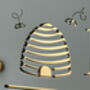Personalised Bee Hive Design House Acrylic Number Sign, thumbnail 2 of 3