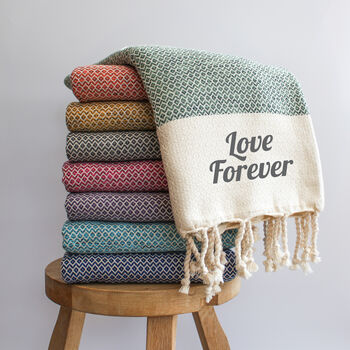 Handwoven Sofa Throw, Personalised Gift Hamper, 6 of 9