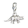 Sterling Silver Triceratops Charm, thumbnail 1 of 3