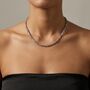 Labradorite Bead And Sterling Silver Choker Necklace, thumbnail 1 of 7