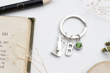 Personalised Cricket Keyring Cricket Gift For Him, 8 of 10