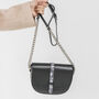 Snakeskin Saddle Bag With Chain, thumbnail 5 of 10