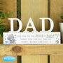 Personalised Dad Moon And Back Wooden Ornament, thumbnail 2 of 2