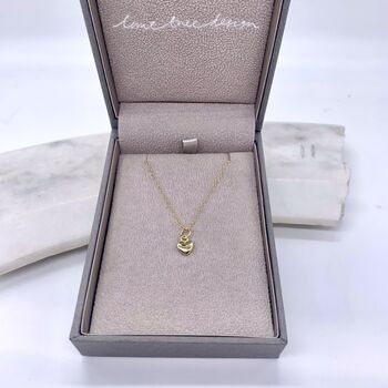 Solid Gold Heart Charm Necklace By Lime Tree Design