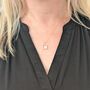 White Topaz Square Cushion Necklace, thumbnail 2 of 10