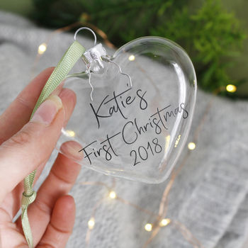 First Christmas Heart Bauble For Boys And Girls, 2 of 6