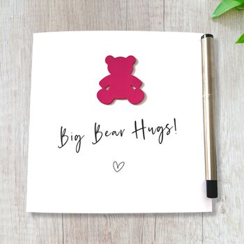 Valentines Card Big Bear Hugs Card Birthday, 4 of 7
