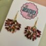 Under The Sea Coral Glitter Statement Earrings / Marine Life Statement Gift / Mermaid Aesthetic Jewellery Iridescent Sea Accessory / Summer Holiday Statement Tropical Beach Jewellery, thumbnail 5 of 5