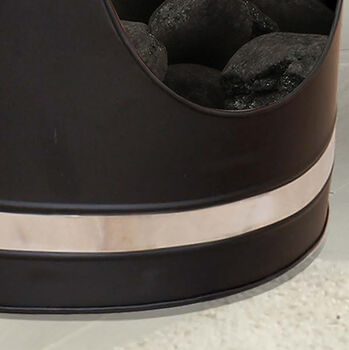 Black And Silver Fireplace Coal Bucket, 4 of 5