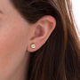 Disc With Line Of Sparkle Stud Earrings, thumbnail 2 of 5